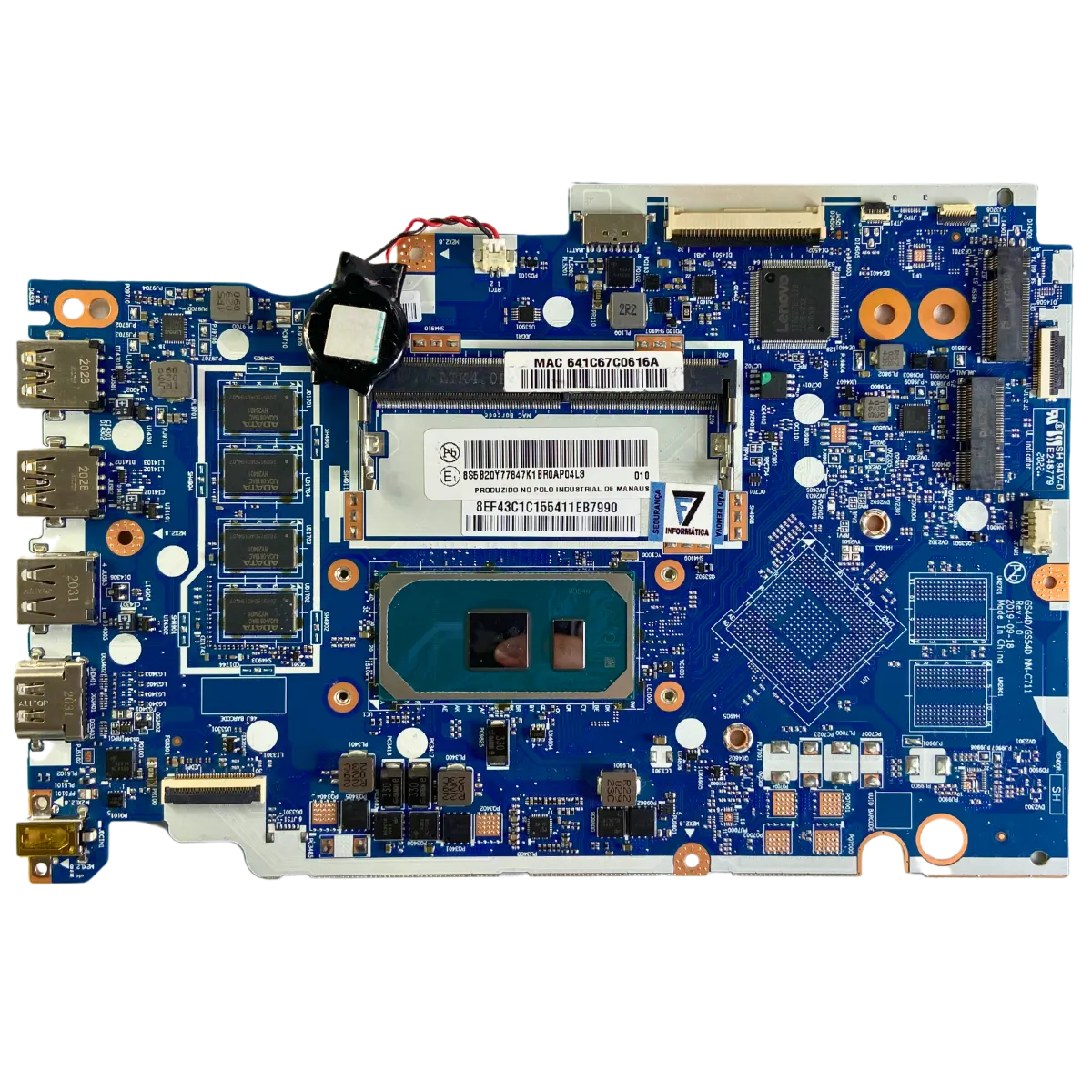 Placa Mãe Lenovo Thinkpad NM-C711 Core™ i7-1065G7 8 GB On
