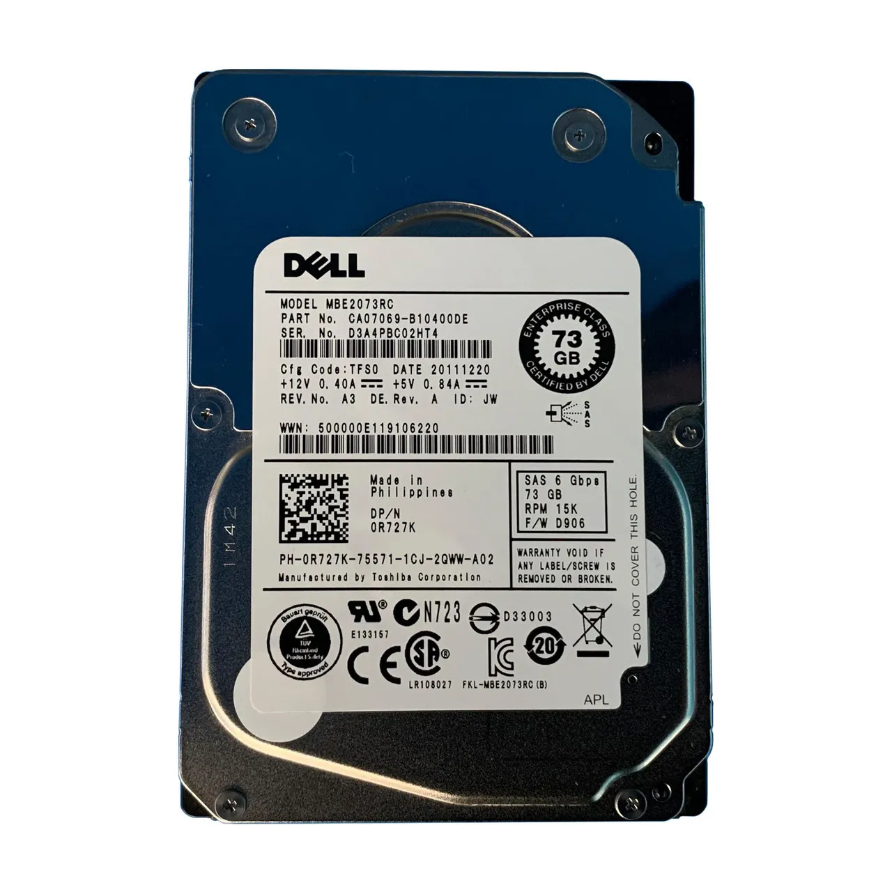 R727K Dell Disk 73GB 15K 6G SAS 2.5