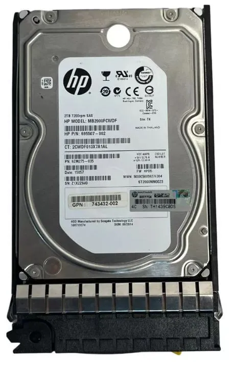 743403-001 HP 2TB 7.2K 6G 3.5INCH SAS HDD