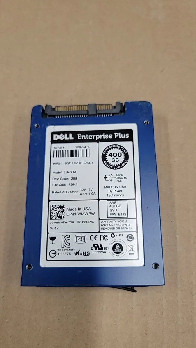 WMWPW-EQ DELL EQUALLOGIC 400GB 2,5INCH MLC SAS SSD