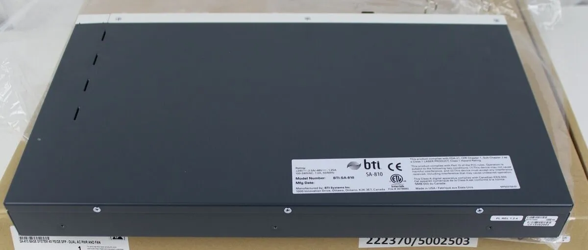 BTI-SA-810 BTI SYSTEMS BASE SYSTEM BTI-SA-810 4X FE/GE SFP SERVICE ACCESS
