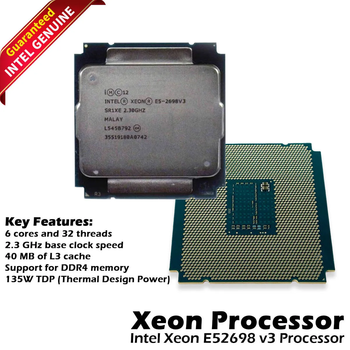 SR1XE INTEL XEON 16 CORE CPU E5-2698V3 40MB 2,30GHZ