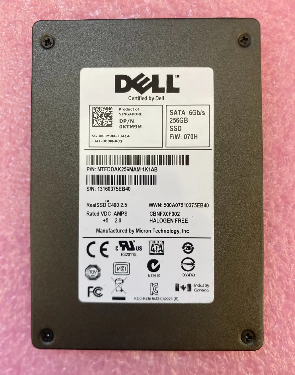 JVVX4 Dell 256GB SSD 6G SATA 2.5'' MLC Dell Hynix