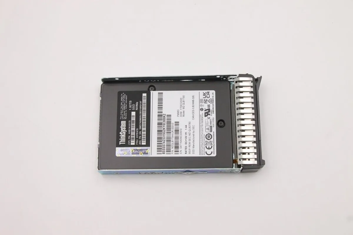 4XB7A10175 Lenovo ThinkSystem U.2 PM983 1.92TB Entry NVMe PCIe 3.0 x4 Hot Swap SSD