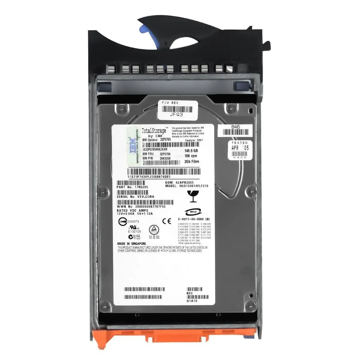 32P0765 IBM 146.8GB 10K 2Gbps FC HS