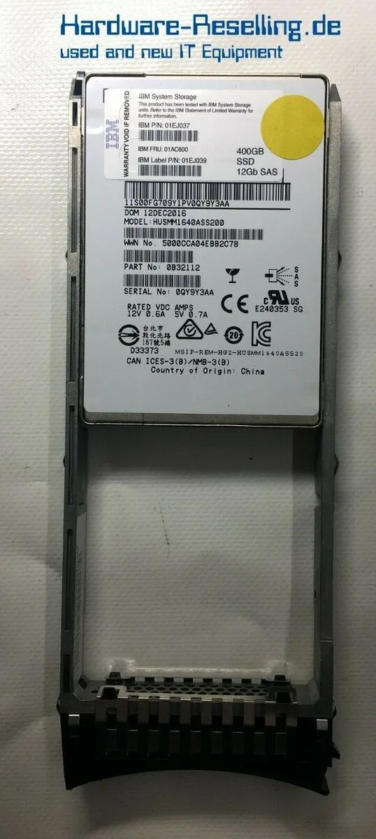 HUSMM1640ASS20 400GB SSD 12G SAS 2.5 WI MLC