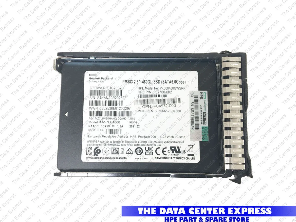 HP P09713-B21 480GB SATA 6G Mixed Use SFF (2.5in) SC DS SSD