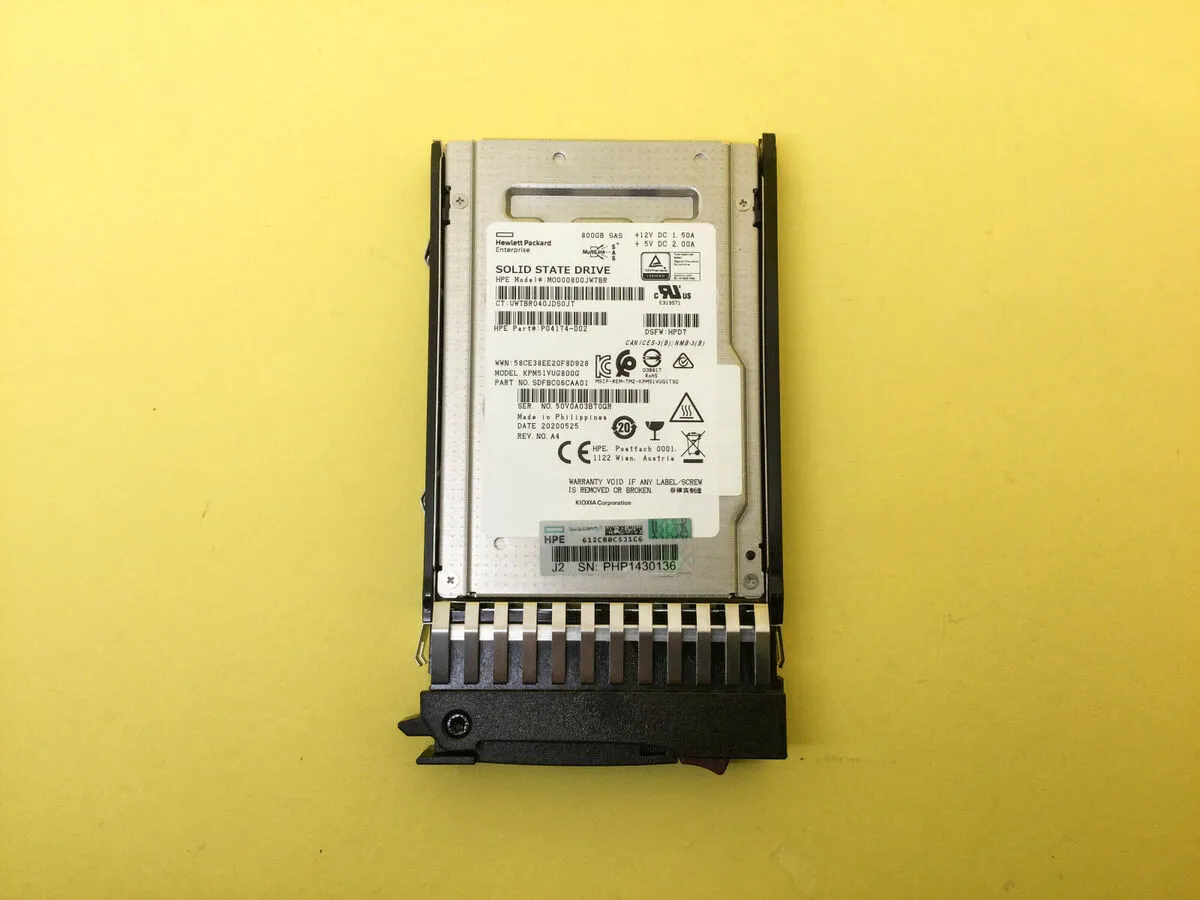 841505-001 HP HPE MSA 800GB SAS 12G Mixed Used SFF (2.5in) SSD