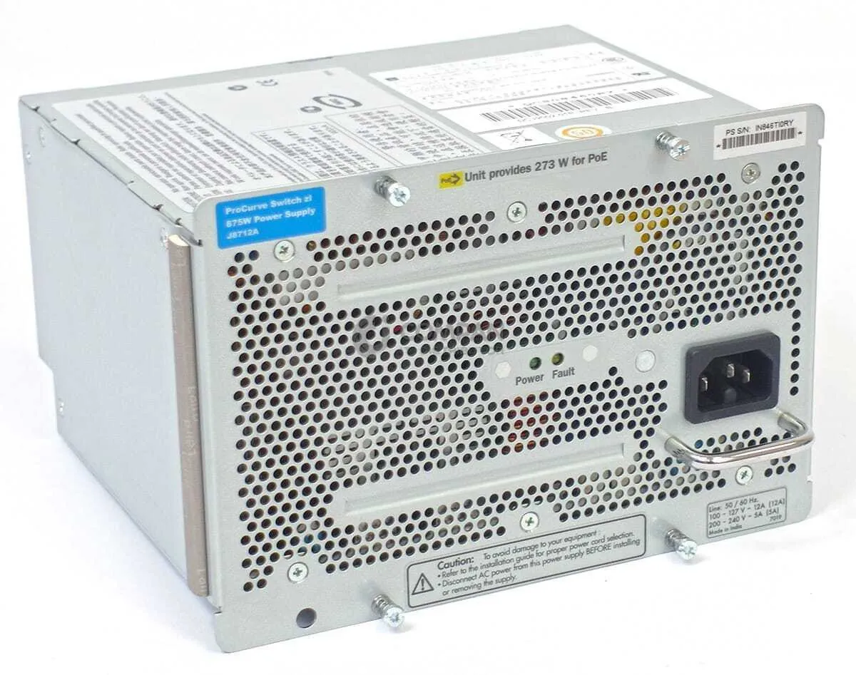 J8712A HP CPQ ProCurve Switch zl 875W Power Supply 5406zl powersupply
