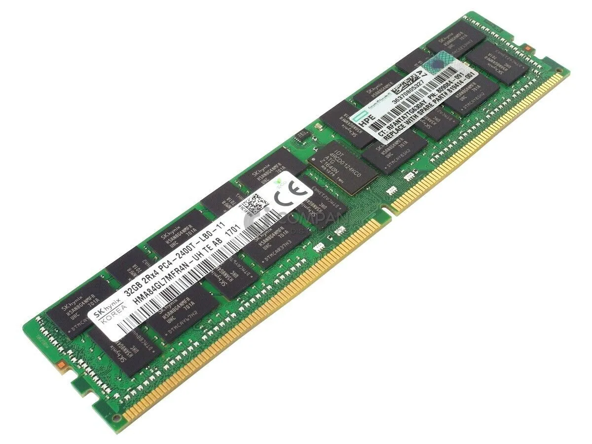 809084-091 HP HPE 32GB 2Rx4 PC4-19200-LR-17 DDR4-2400T