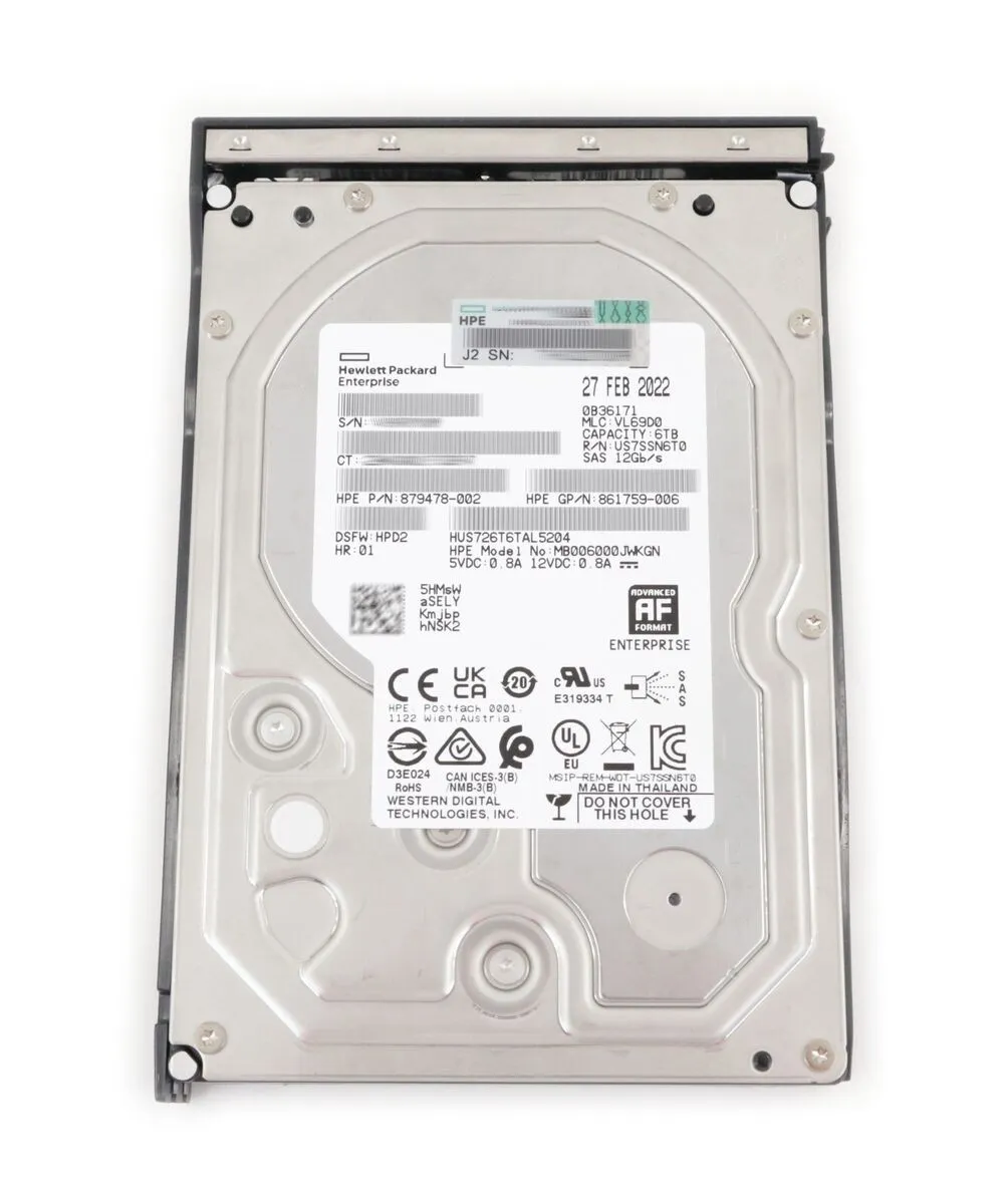 HUS726T6TAL5204 HITACHI 6TB 7,2K 12G 3,5INCH SAS HDD