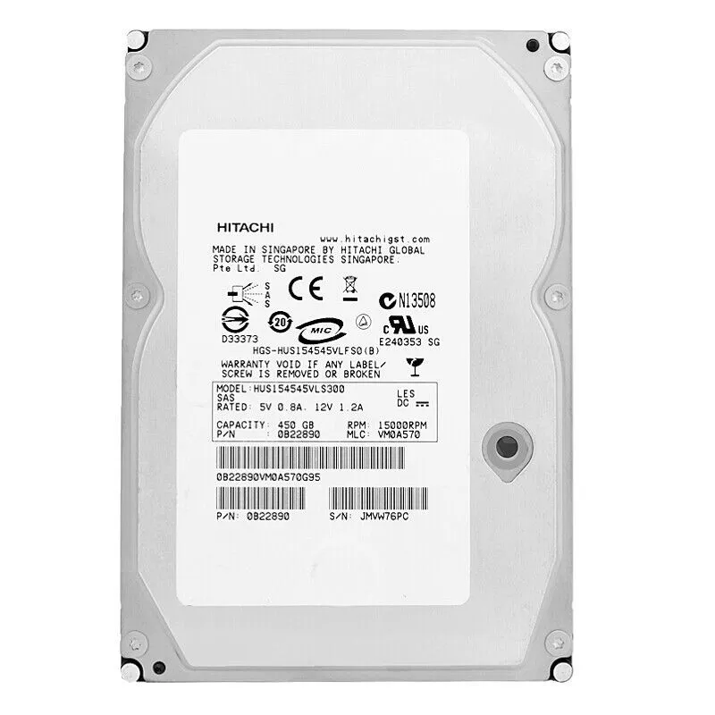 HUS154545VLS300 HITACHI 450GB 15K SAS 3.5IN HDD
