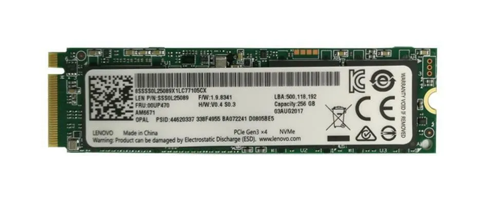 00UP470 LENOVO 256GB M.2 PCIE 2280 NVME SSD