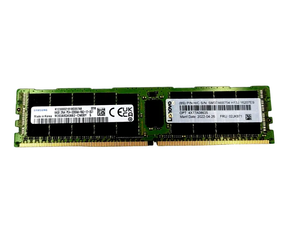 4X77A08635 Lenovo ThinkSystem 64GB TruDDR4 3200MHz (2Rx4 1.2V) RDIMM