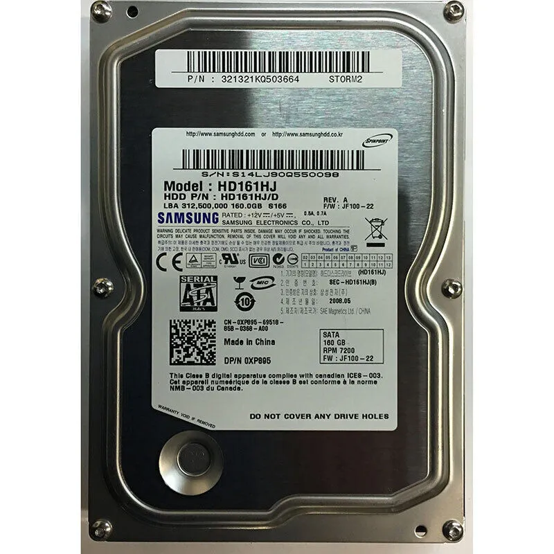XP895 DELL 160GB 7,2K 3,5INCH SATA HDD