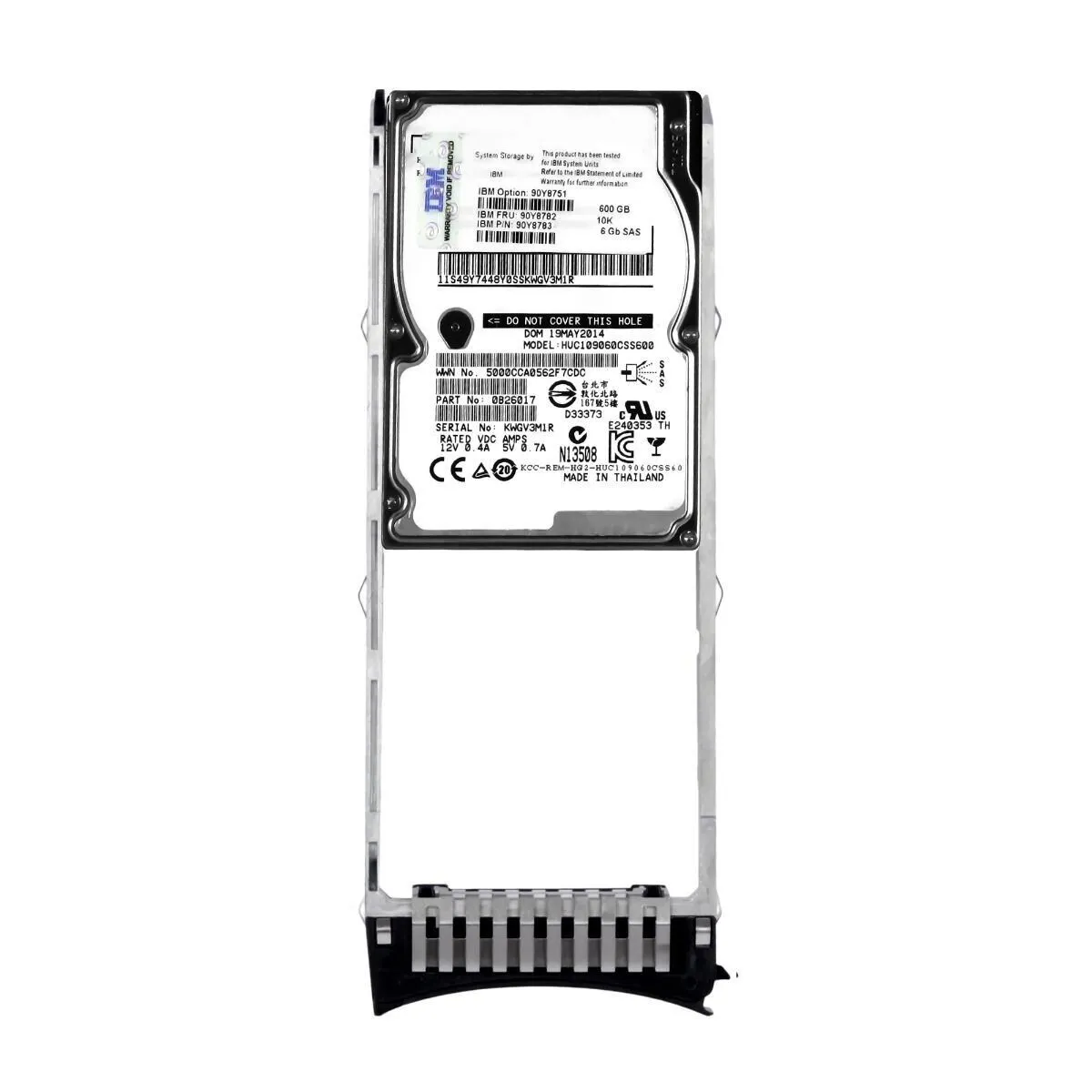 90Y8783 IBM 600GB 10K 6G 2.5INCH SAS HDD