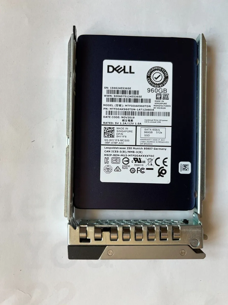 HY1F8 DELL ENTERPRISE 960GB 6G 2,5INCH TLC MU SATA SSD
