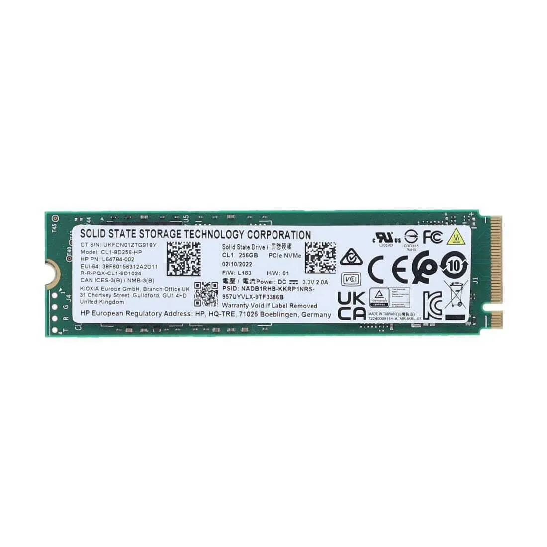 L64784-002 HP 256GB M.2 2280 PCIE NVME SSD
