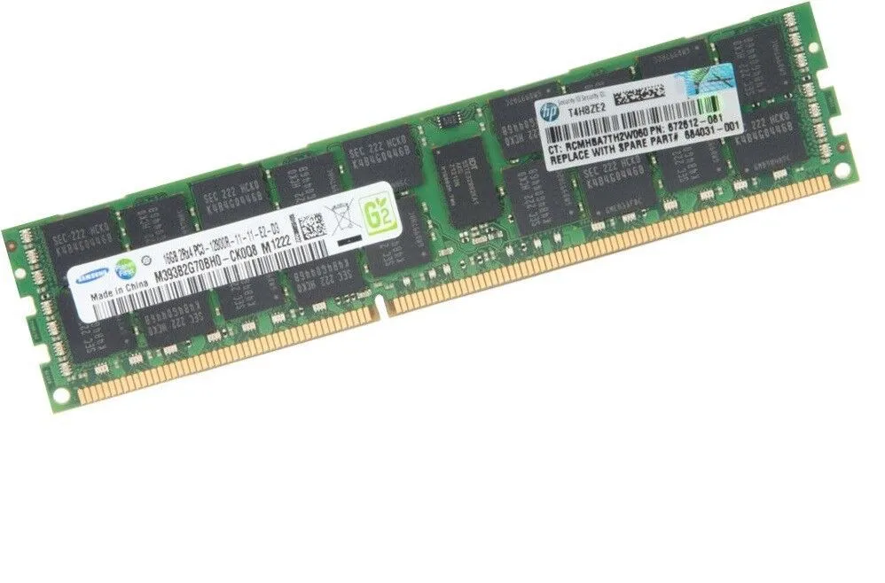 MEMÓRIA HP 8GB DDR3 PC3L-12800 RDIMM 1600 MHZ 731765-081 735302-001