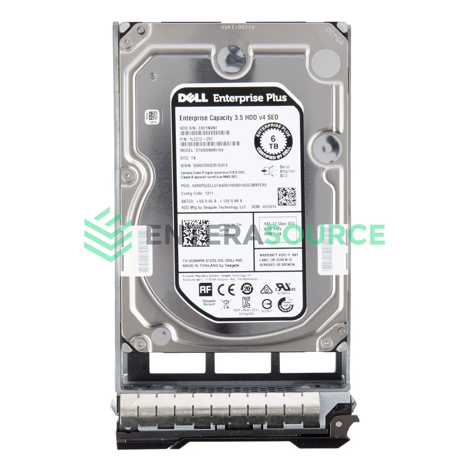 50FY7-CLE DELL COMPELLENT ENTERPRISE 6TB 7,2K 12G 3,5INCH SAS HDD