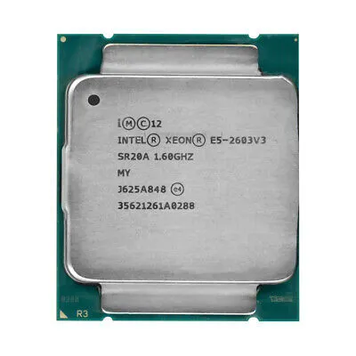 E5-2603 V3 Intel Intel Xeon E5-2603 v3 Six-Core 64-bit processor - 1.60GHz base frequency (Haswell-EP. 15MB Intel Smart Cache. Intel QuickPath Interconnect (QPI) speed 6.4 GT/s. 85W Thermal Design Power (TDP). FCLGA 2011-3 socket)