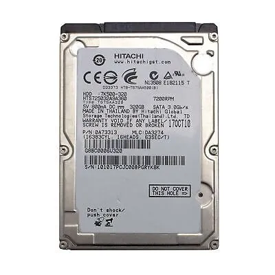 HTS725032A9A360 HITACHI 320GB 7.2K 3G 2.5INCH SATA HDD