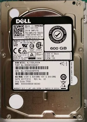YGY9G DELL 600GB 15K 6G 2,5INCH SAS HDD