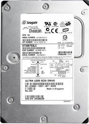 C3690 DELL 36GB U320 15K SCSI HARD DRIVE