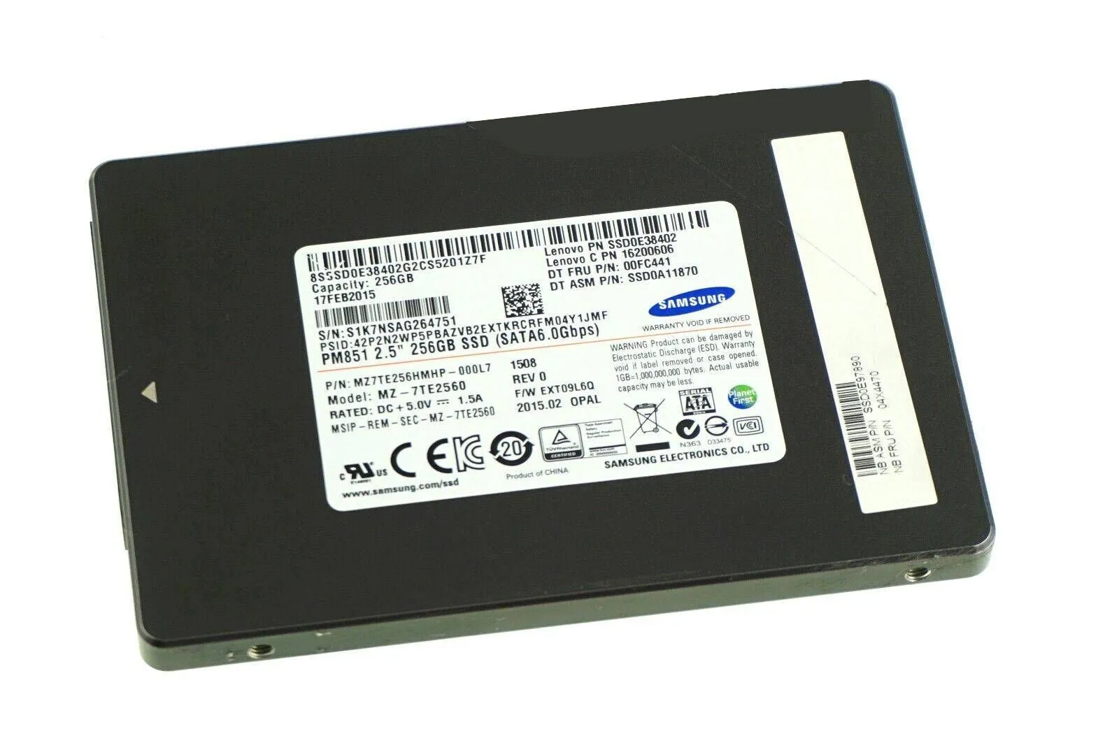 00FC441 LENOVO 256GB 6GBPS 2,5INCH SATA SSD