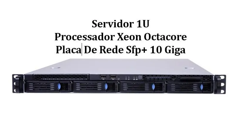 Servidor Chenbro RM13704: 2x Xeon 8 core, DDR3 20GB, Sem HD
