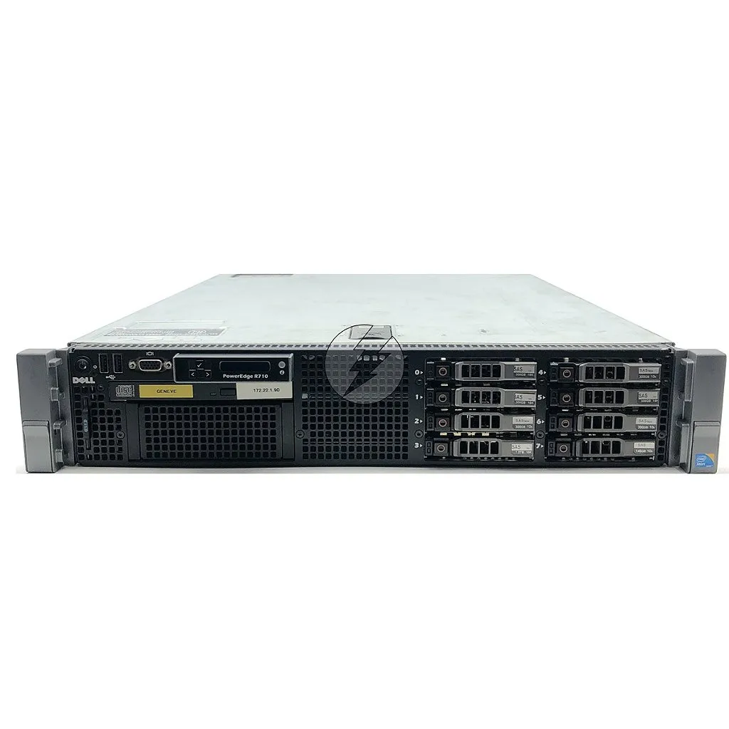 Servidor Dell PowerEdge R710: 2x Xeon 4 core, DDR3 64GB, 2x HD SAS 3TB