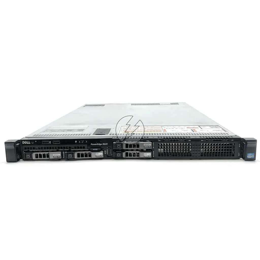 Kit Servidor Dell PowerEdge R620: 2x Xeon 10 core, RAM 128GB, 2x HDD SAS 600GB + 1x Placa 2x SFP+ 10Gb