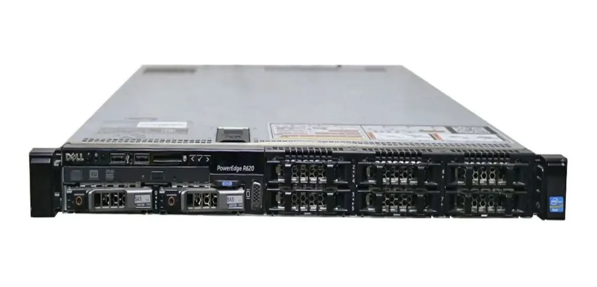 Kit Servidor Dell PowerEdge R620: 2x Xeon 6 core, RAM 64GB, Sem HD + 2x gavetas