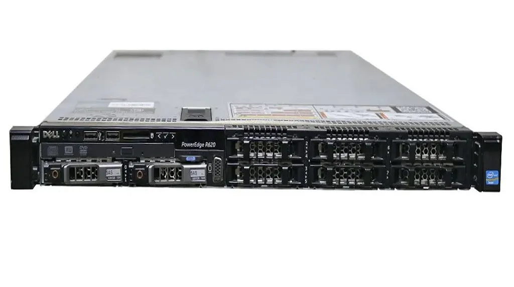 Servidor Dell PowerEdge R620: 2x Xeon 6 core, RAM 64GB, 2x HD SAS 600GB