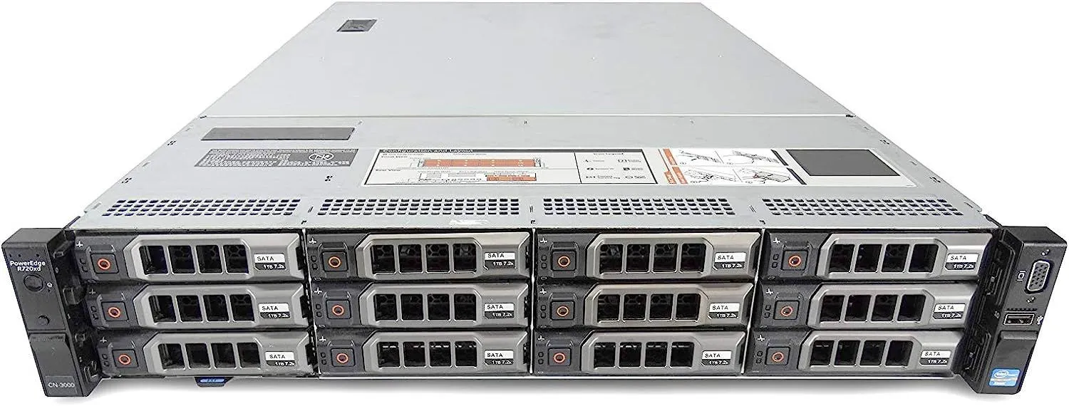 Kit Servidor Dell PowerEdge R720XD: 2x Xeon 8 core, DDR3 128GB, 2x HD SAS 600GB + Trilho
