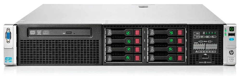 Servidor HP ProLiant DL380 G8: 2x Xeon 8 core, DDR3 32GB, 2x HD SATA 1TB
