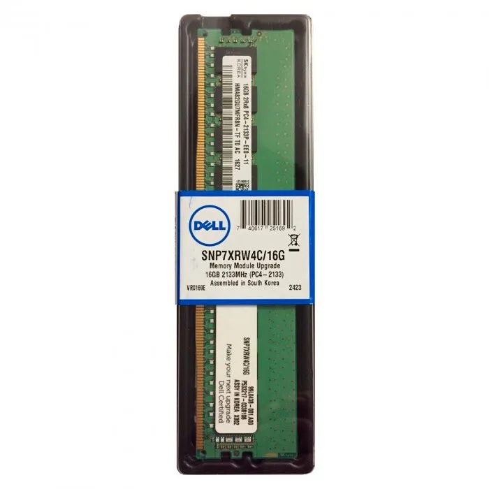 SNP7XRW4C/16G DELL 16GB (1*16GB) 2RX8 PC4-17000P-E DDR4-2133MHZ ECC UDIMM