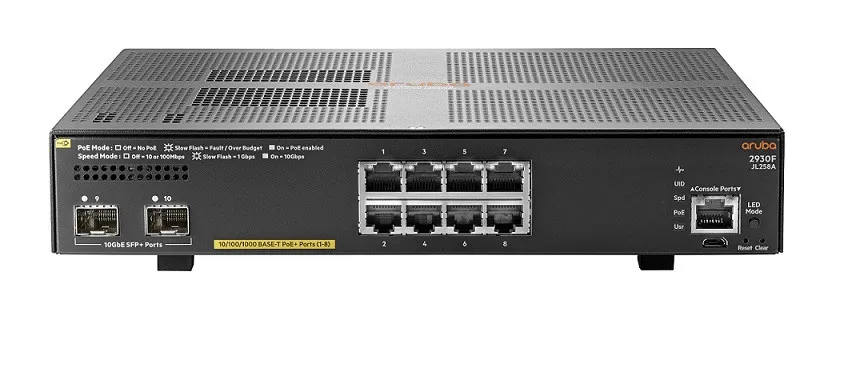 JL258A HP Aruba 2930F 8G PoE+ 2SFP+ Swit