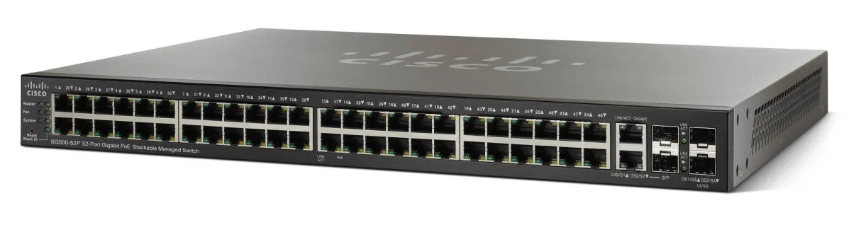 SG500-52MP-K9 CISCO 52-PORT GIGABIT POE+ STACKABLE MANAGED SWITCH