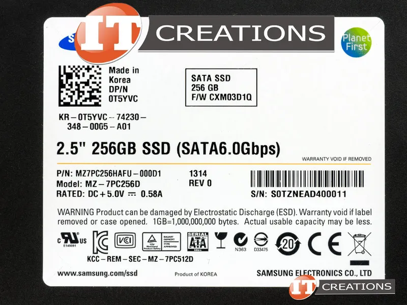 T5YVC DELL 256GB 6G 2,5INCH SATA SSD