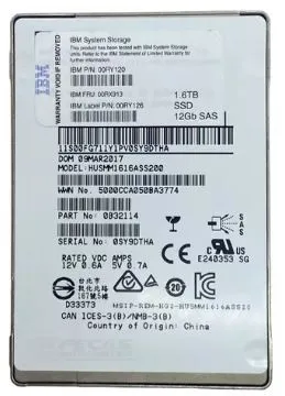 00RX913 IBM 1.6TB 12G 2.5INCH SAS SSD