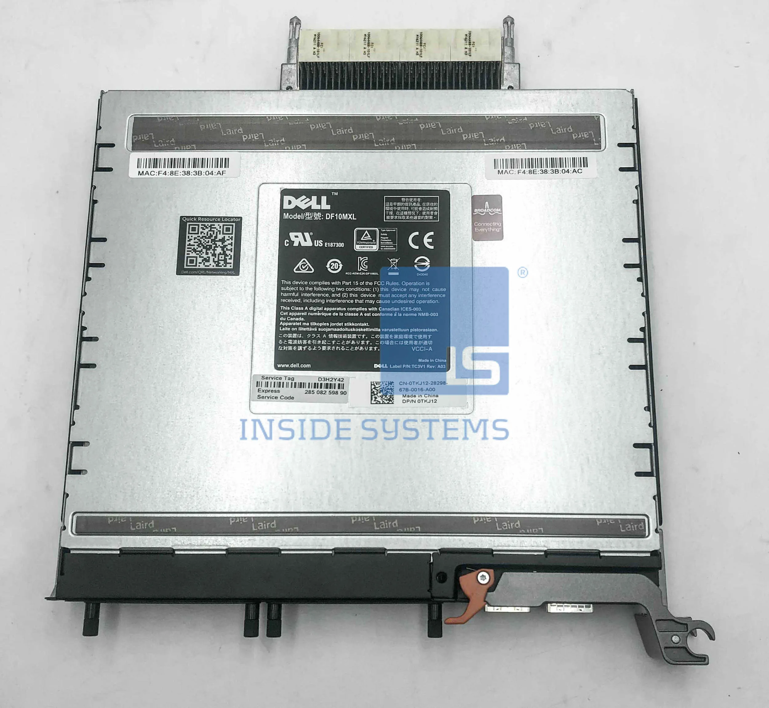 TKJ12 DELL FORCE10 MXL 10/40GBE 2 PORT QSFP+ SWITCH MODULE