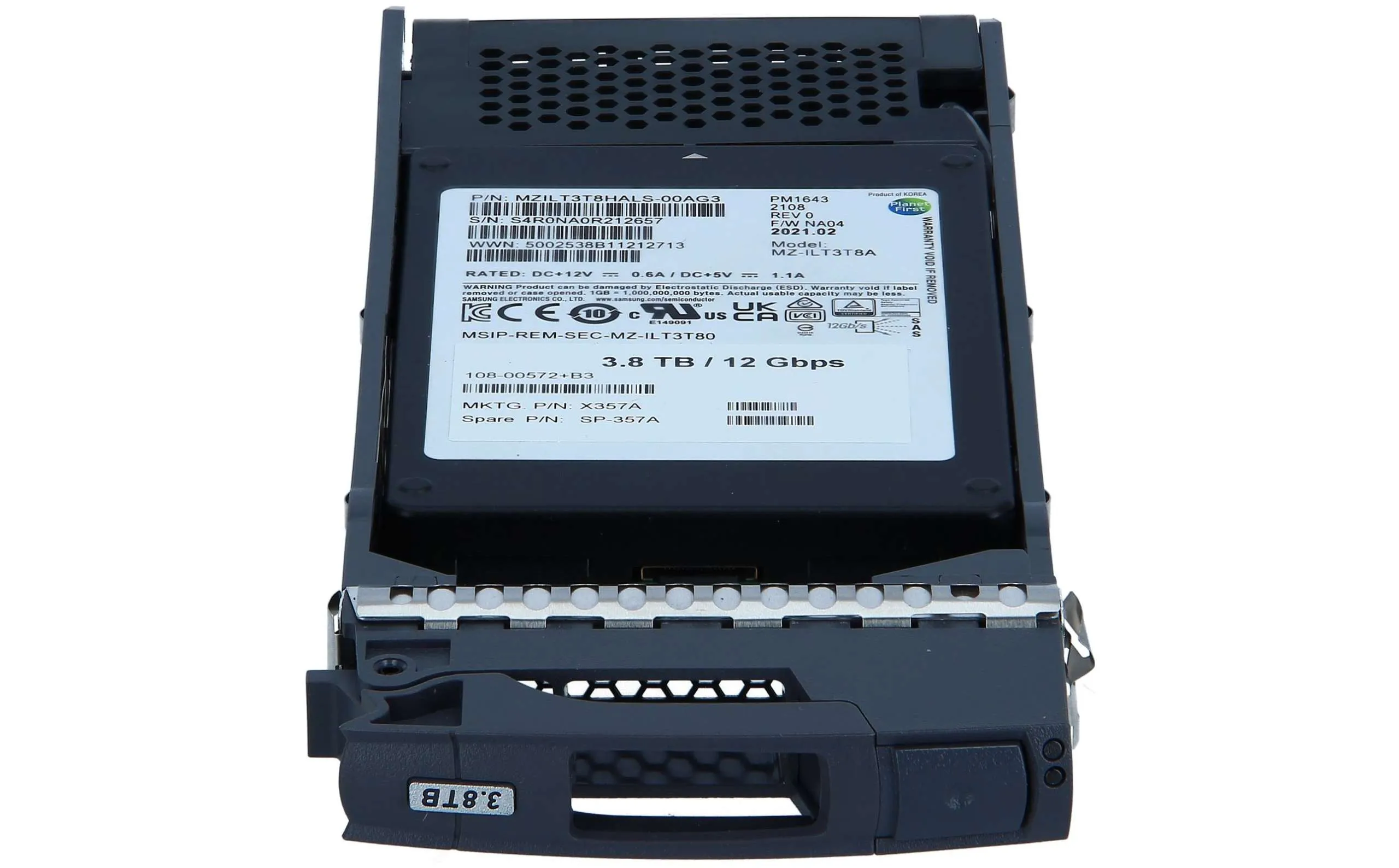 X357A NETAPP 3.8TB 12G 2.5INCH SAS SSD