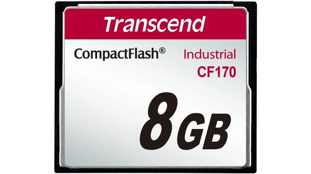 TRANSCEND MEMORY CARD 8GB, TS8GCF170, COMPACTFLASH, INDUSTRIAL SERIES