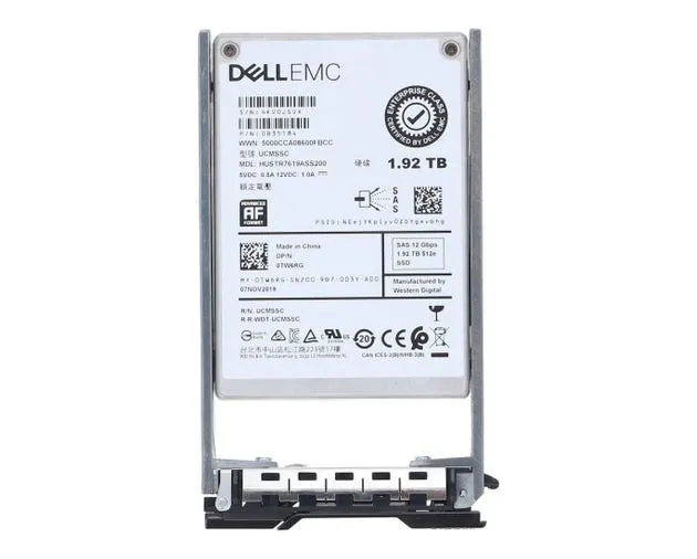 TW6RG-CLE DELL COMPELLENT ENTERPRISE 1,92TB 12G 2,5INCH RI SAS SSD