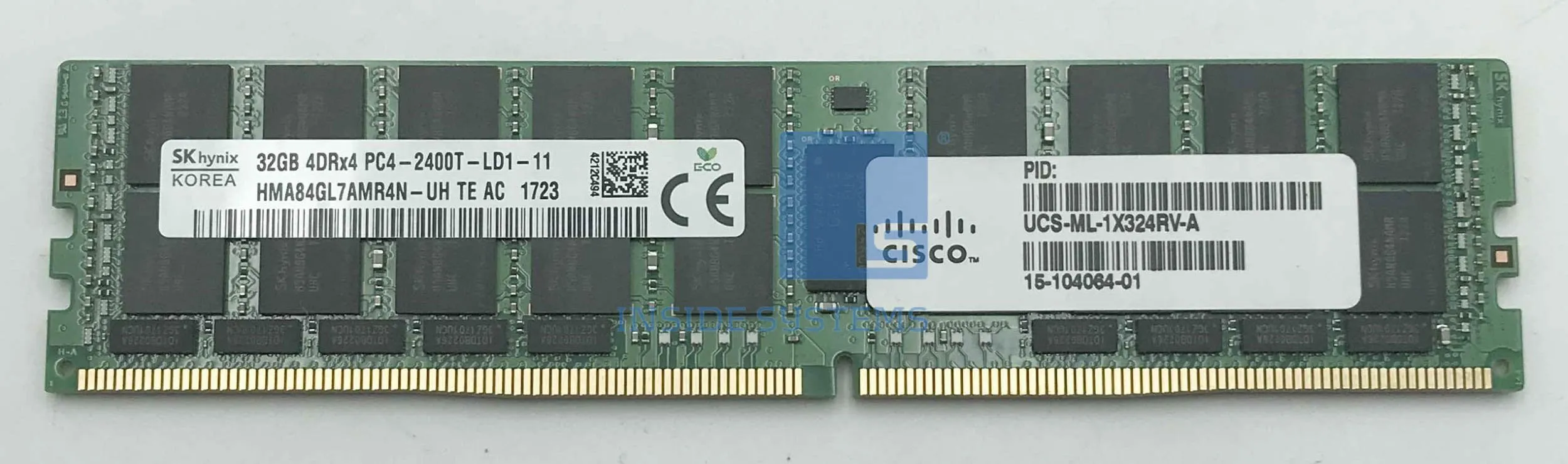 UCS-ML-1X324RV-A CISCO 32GB (1*32GB) 4RX4 PC4-19200T-L DDR4-2400MHZ LRDIMM