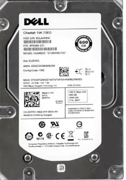 5XTFH DELL 600GB 15K 6G 3,5INCH SAS HDD