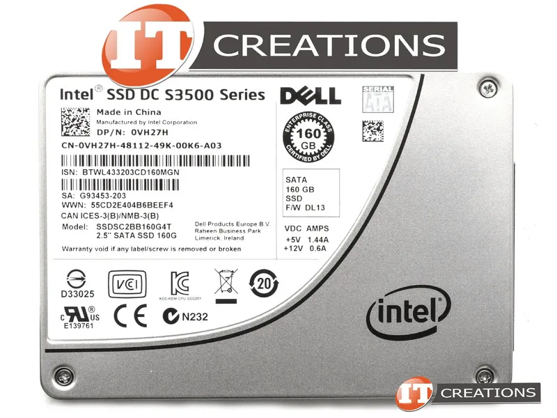 VH27H DELL 160GB 2.5INCH S3500 SERIES MLC SATA SSD