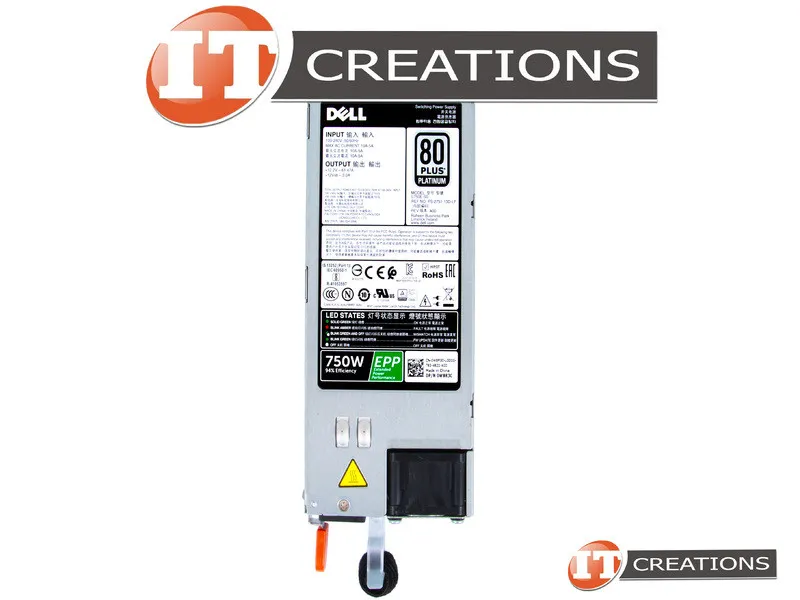 W8R3C DELL POWEREDGE R820/720/620/520 750W 80+ PLATINUM PSU