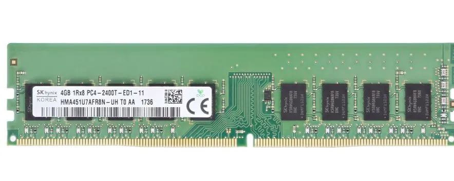 HMA451U7AFR8N-UH HYNIX 4GB (1*4GB) 1RX8 PC4-19200T-E DDR4-2400MHZ ECC UDIMM
